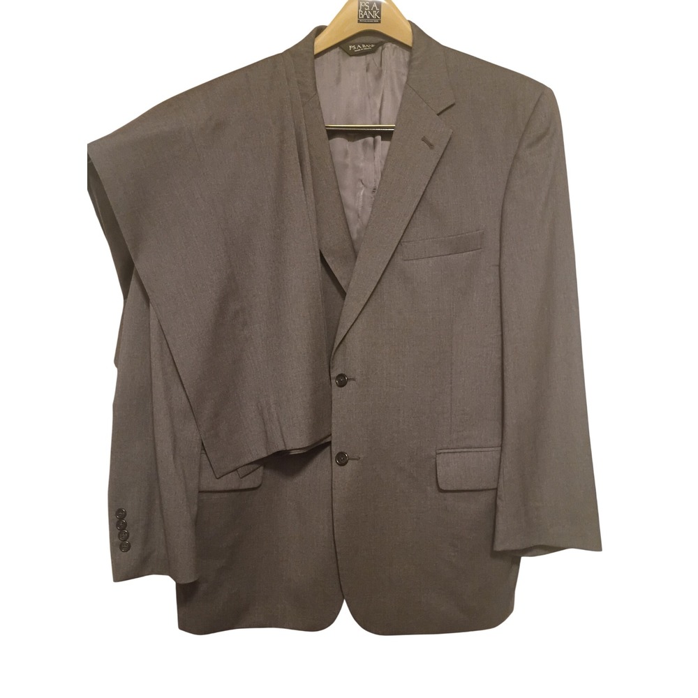 Jos. A. Bank Signature Collection Mens 38 RG Wool Suit Charcoal Gray 2-Piece
